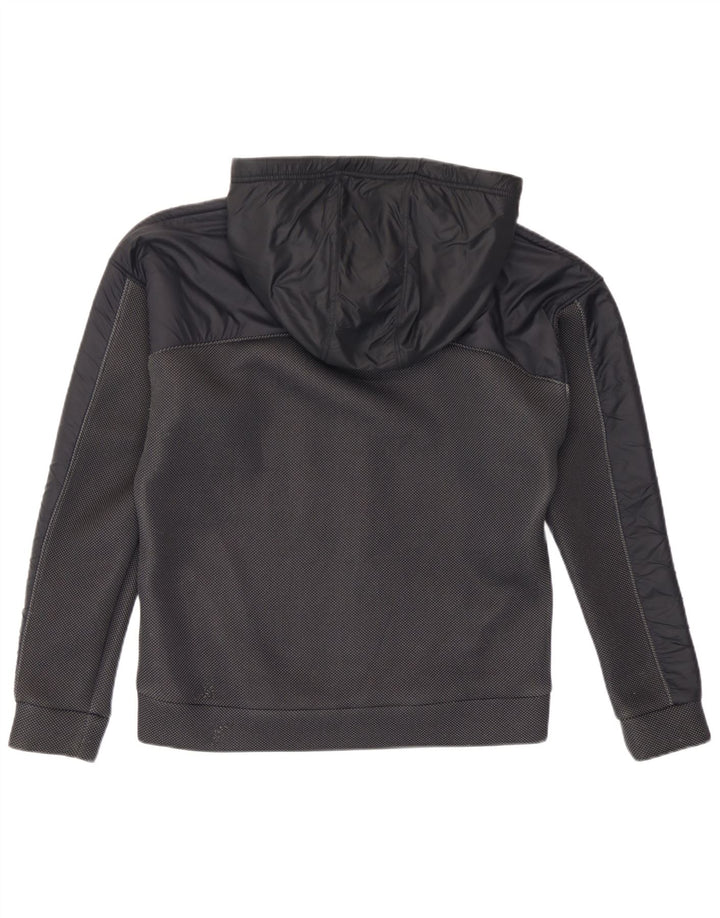 Under Armour Sudadera con capucha y cremallera gráfica para hombre, poliéster moteado negro pequeño