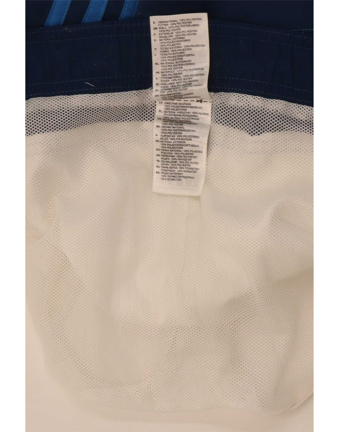 Adidas Hombre Shorts De Baño Gráficos Poliéster Color Block Medio Blanco