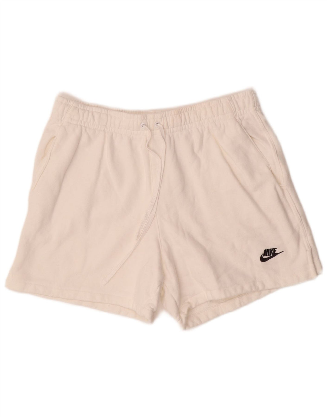 NIKE Pantalones cortos deportivos para hombre XL Algodón blanco