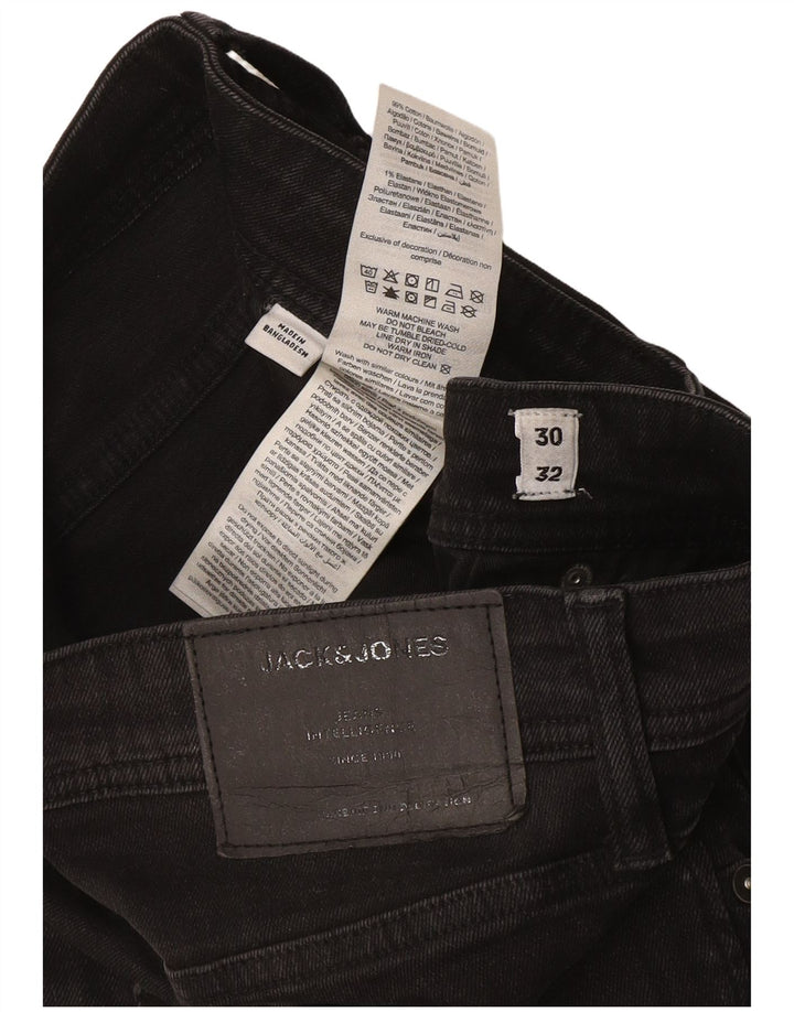Jack & Jones Hombre GLENN Slim Jeans W30 L32 Algodón Gris