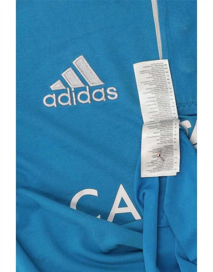 Polo ADIDAS Italia Graphic para hombre de algodón azul grande
