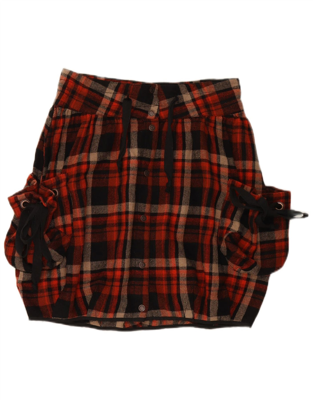 FORNARINA Falda Burbuja Mujer Grande W34 Lana A Cuadros Multicolor