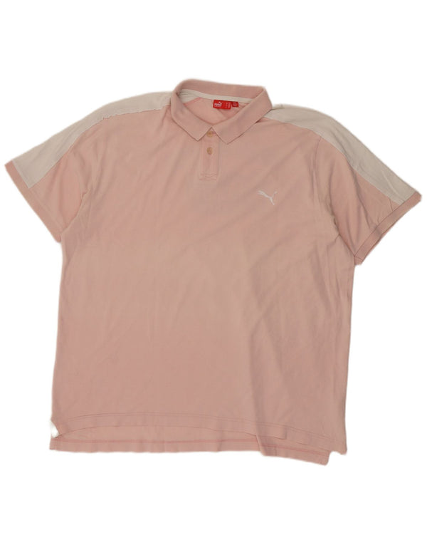 Puma Polo gráfico para hombre 2XL Algodón color block rosa