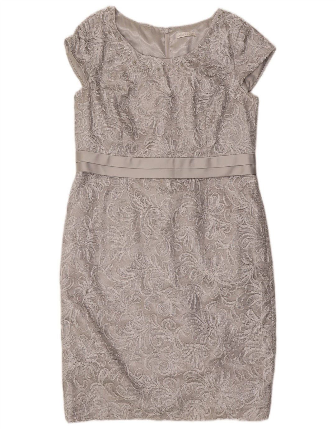 Jacques Vert Vestido tubo para mujer UK 46 Poliéster gris grande