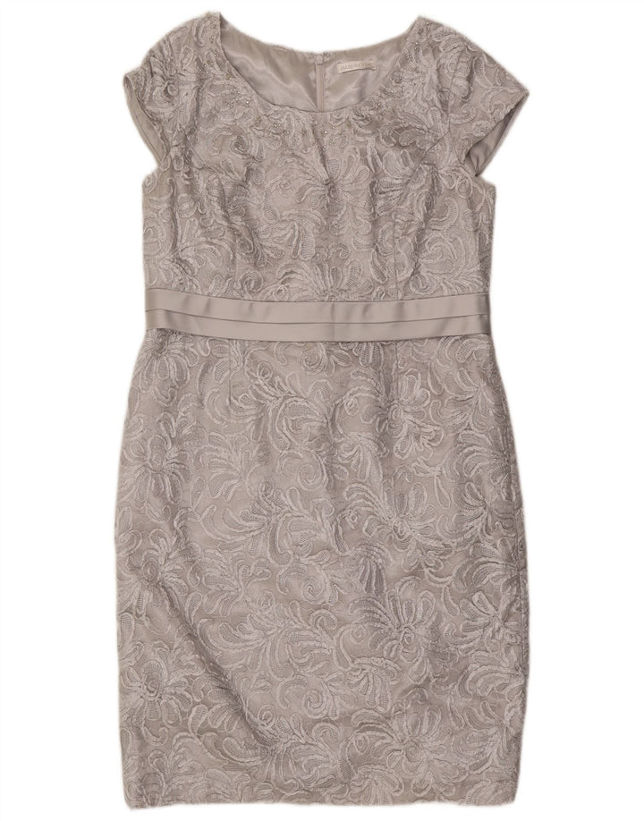 Jacques Vert Vestido tubo para mujer UK 46 Poliéster gris grande