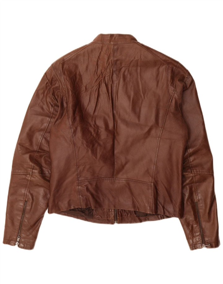 Conbipel Chaqueta de cuero para hombre IT 46 Small Cuero marrón