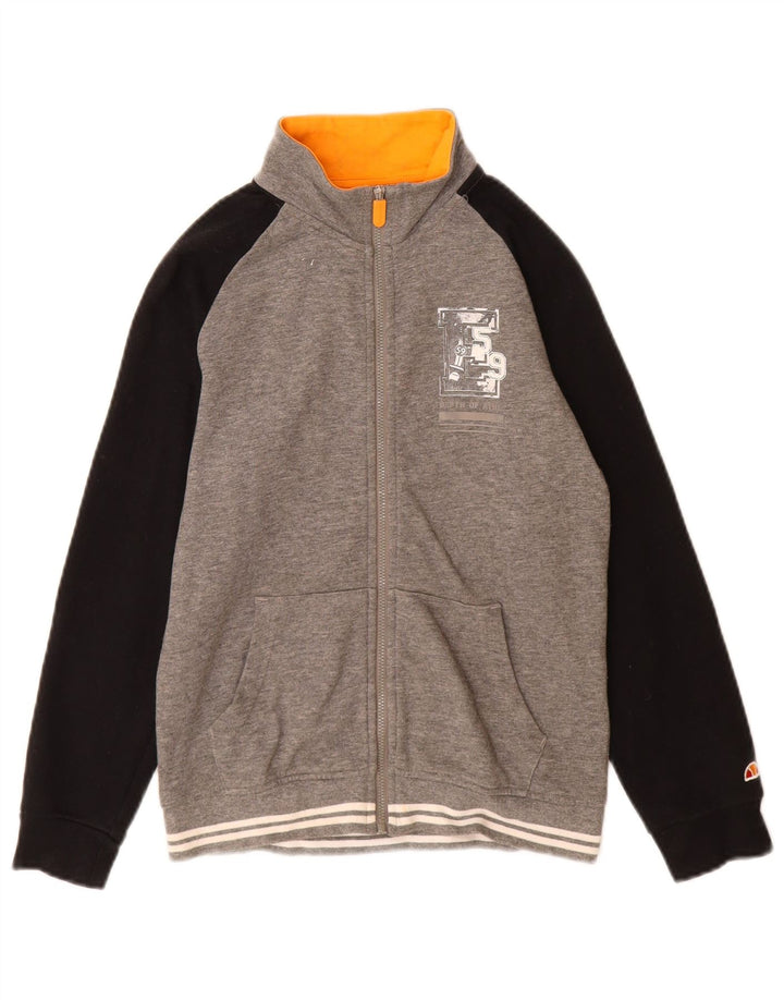 Ellesse Chaqueta de chándal con gráfico para niños 9-10 años Bloque de color gris
