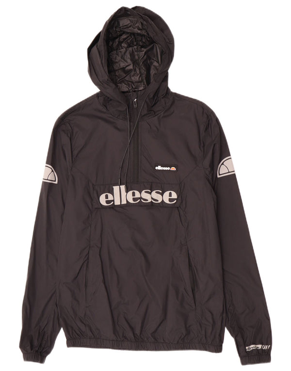 Ellesse Chaqueta impermeable Anorak con capucha para hombre UK 34 XS Poliamida negra
