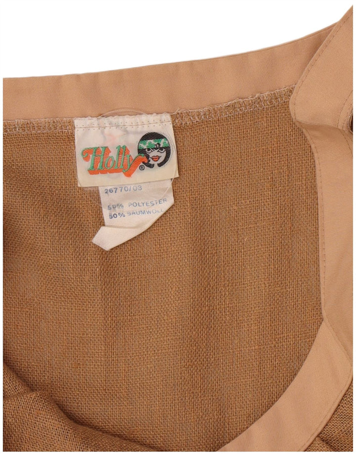 Vintage mujer vestido slip EU 38 Poliéster beige medio