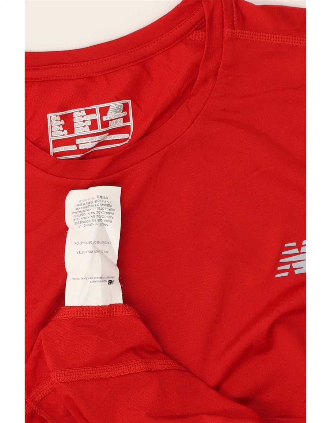 New Balance Hombre Camiseta Top Grande Poliéster Rojo