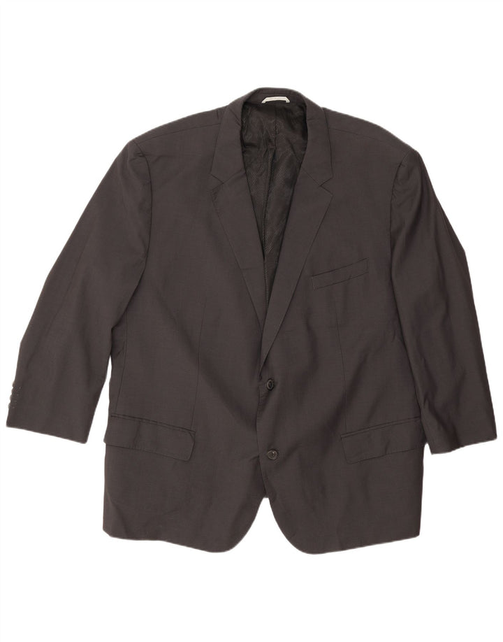 Hugo Boss Chaqueta tipo blazer Guabello de 2 botones para hombre Talla 56 Lana virgen gris