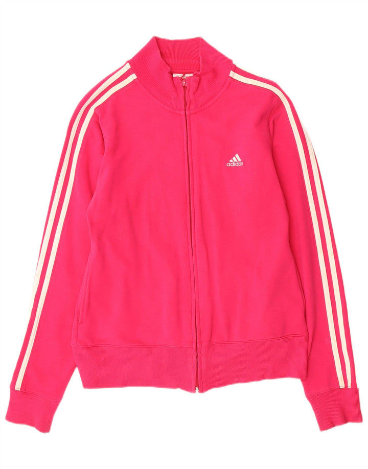 Adidas - Chaqueta de chándal para mujer, talla 10, algodón rosa pequeño