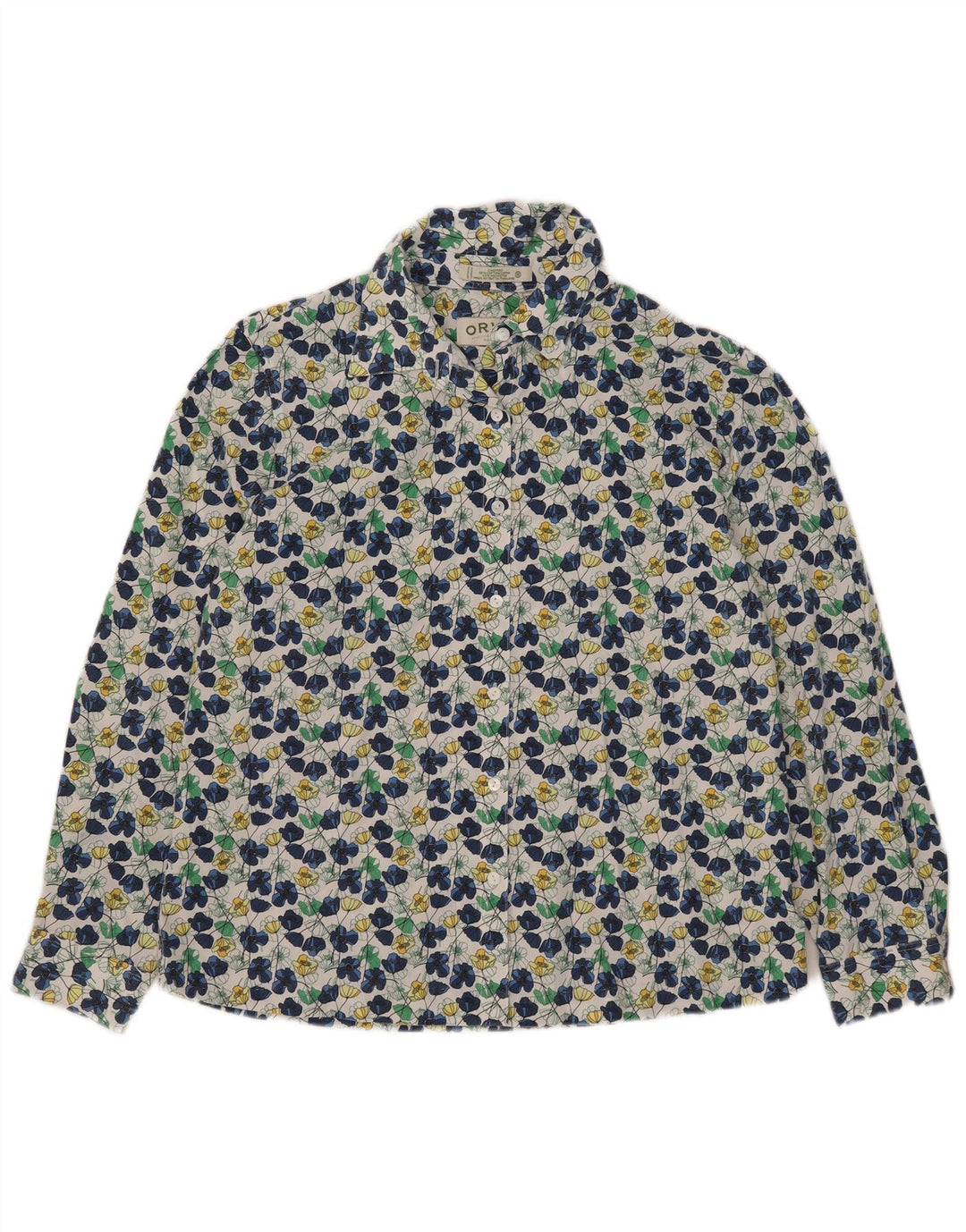 Camisa Orvis para mujer UK 40 Grande Algodón floral multicolor