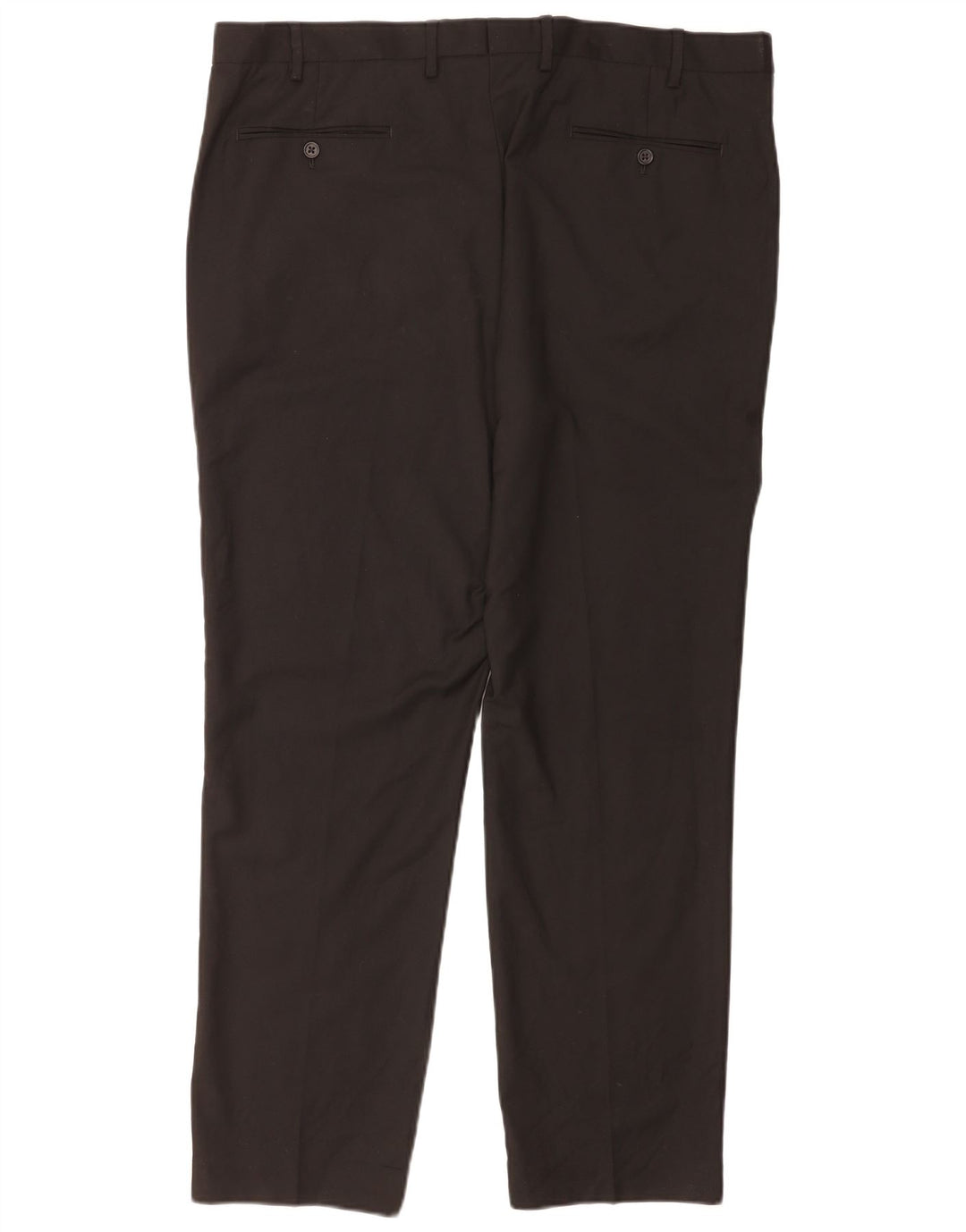 Marks & Spencer Pantalón de traje de corte regular para hombre W40 L31 Poliéster negro