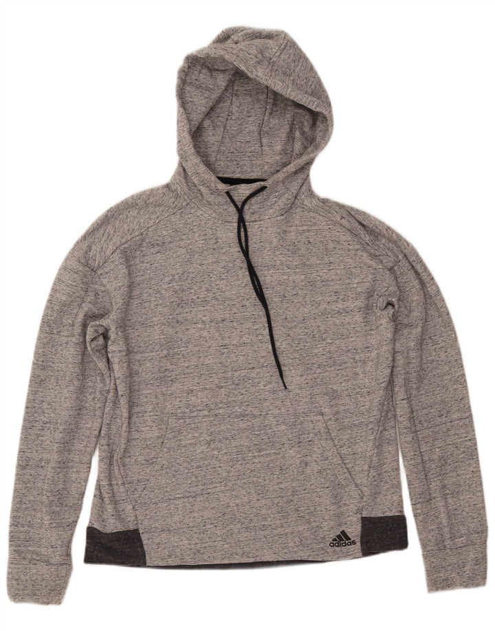 ADIDAS Sudadera con capucha para mujer UK 16/18 Grande Gris Moteado Algodón
