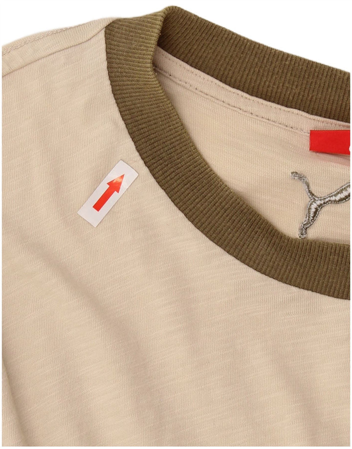 Puma Camiseta gráfica para hombre Top 2XL Algodón beige