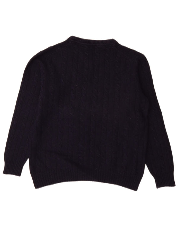 Crew Clothing Suéter extragrande con cuello en V para mujer UK 10 Small Azul marino