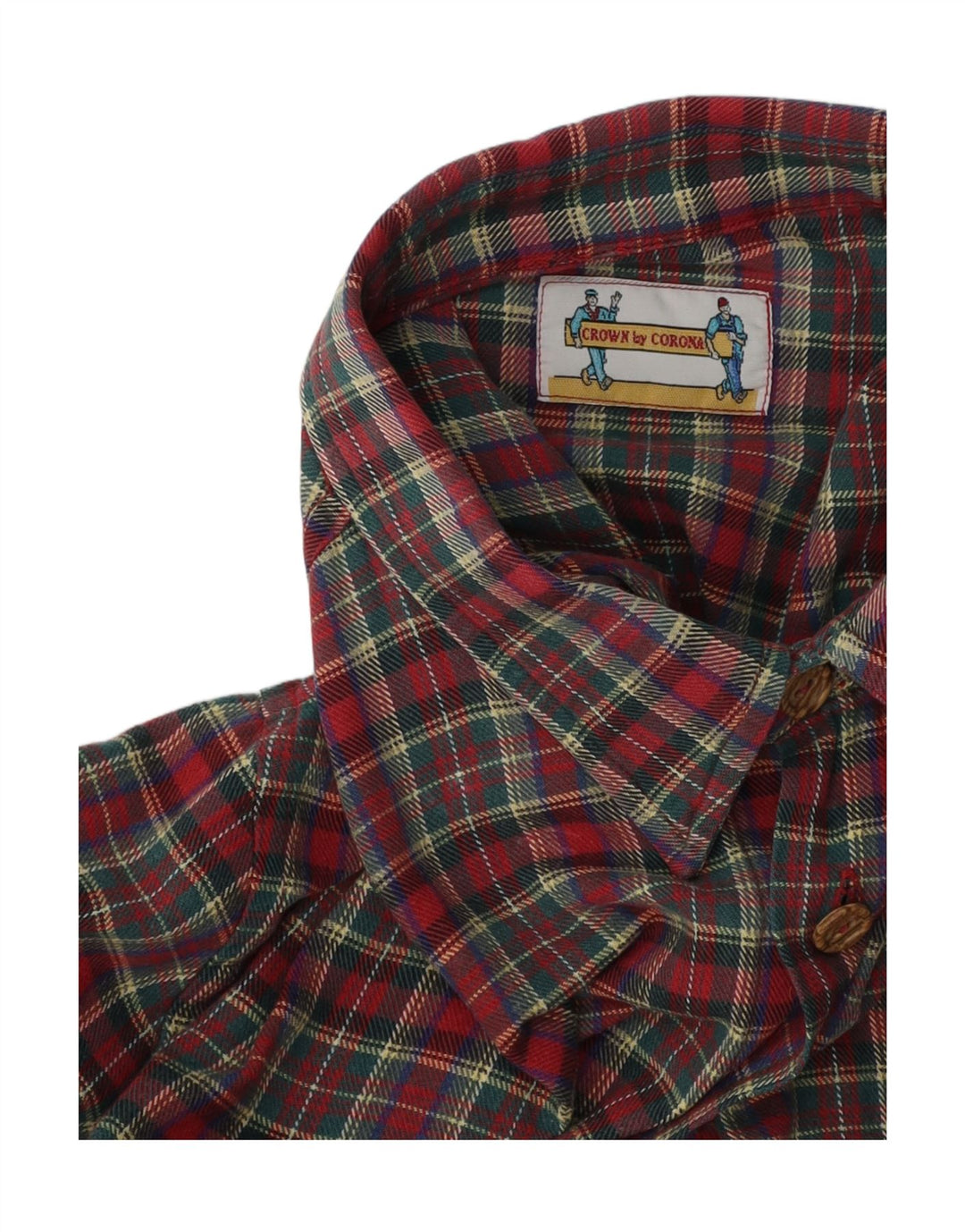 Camisa de franela vintage para hombre XL cuadros rojos