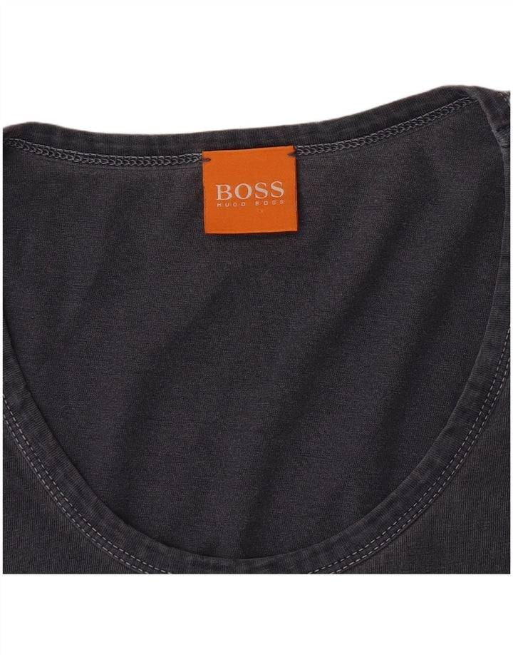 Hugo Boss Hombre Camiseta Top Pequeño Gris
