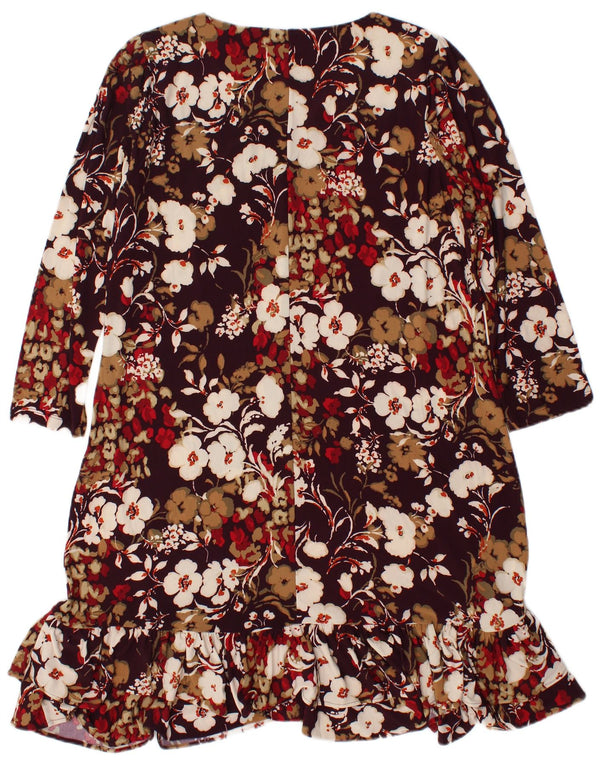 Tommy Hilfiger Vestido de cintura caída con manga 3/4 para mujer UK 46 Grande Multicolor