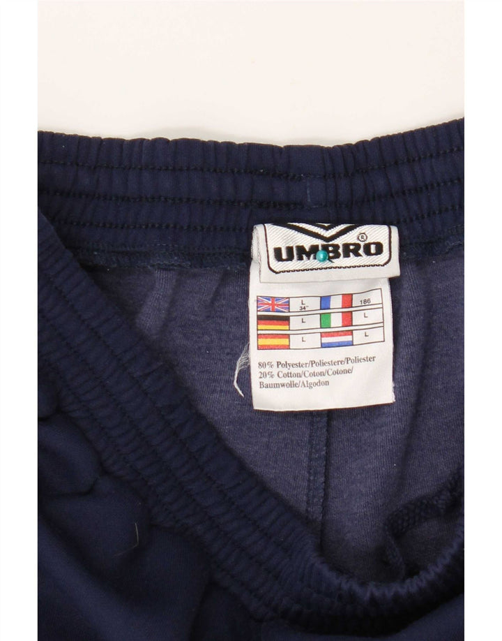 Umbro Hombre Pantalones De Chándal Gráfico Joggers Grande Poliéster Azul Marino