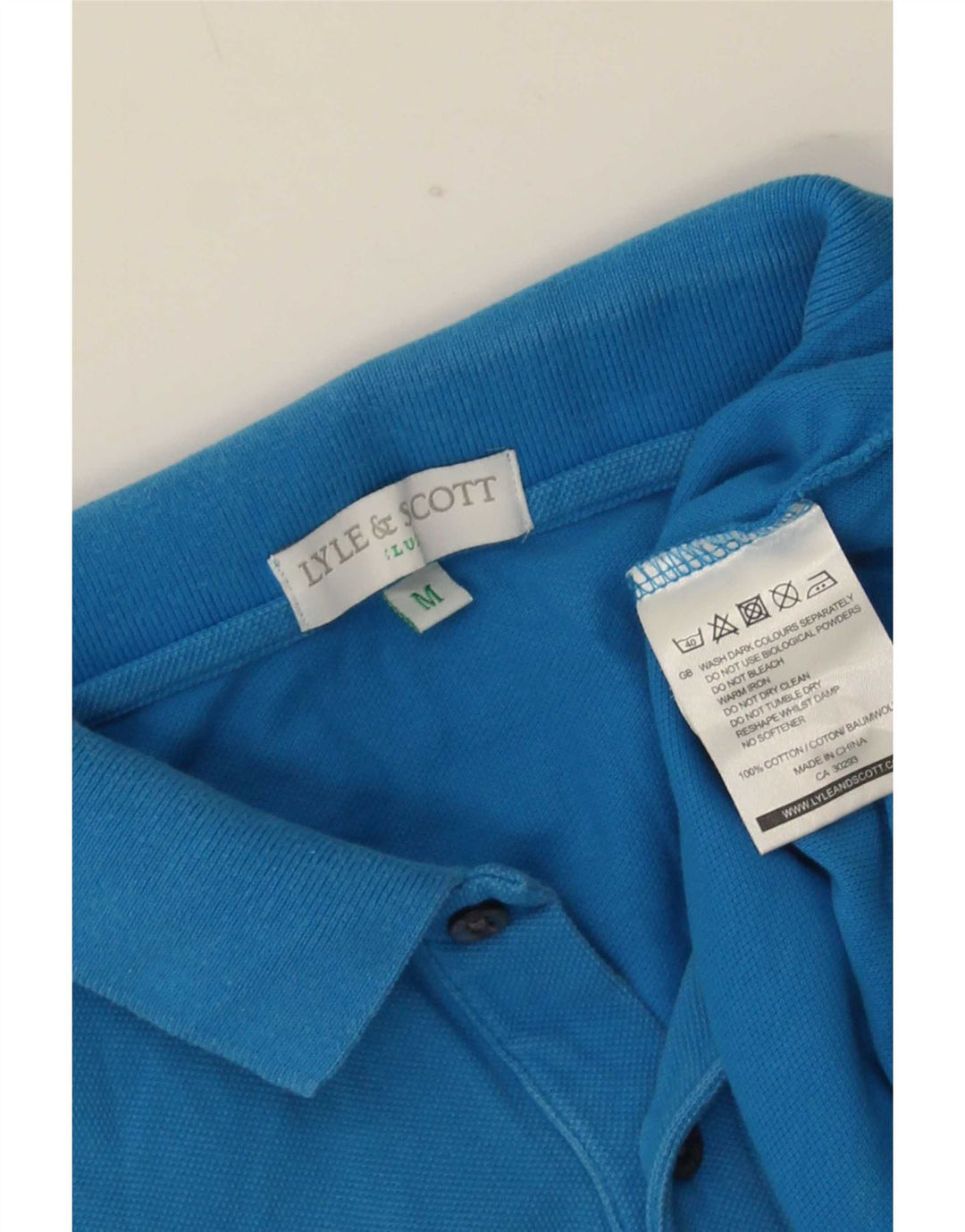 Lyle & Scott Polo Hombre Algodón Azul Medio