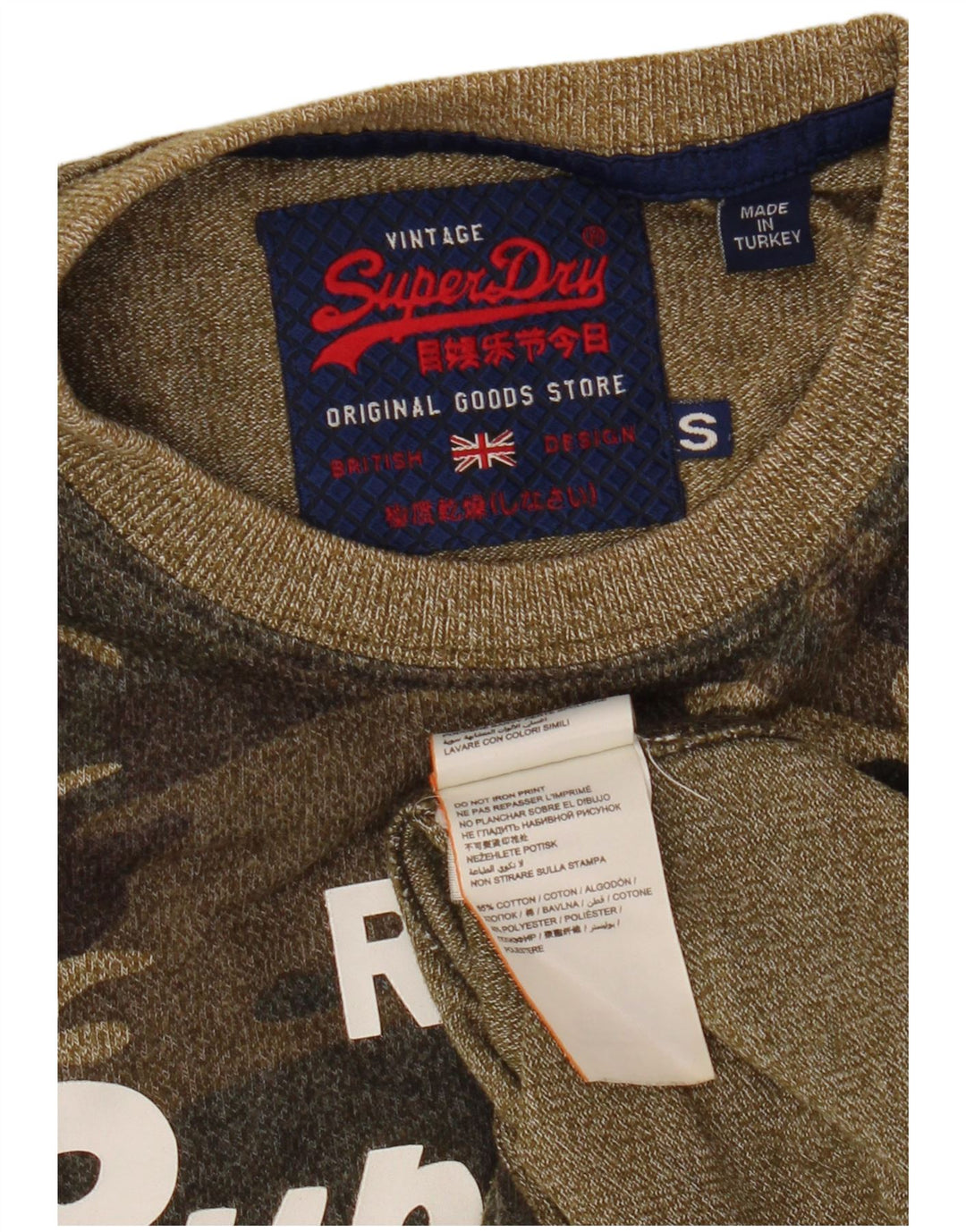 Superdry Camiseta Gráfica De Algodón Con Estampado De Camuflaje Verde Pequeño Para Hombre