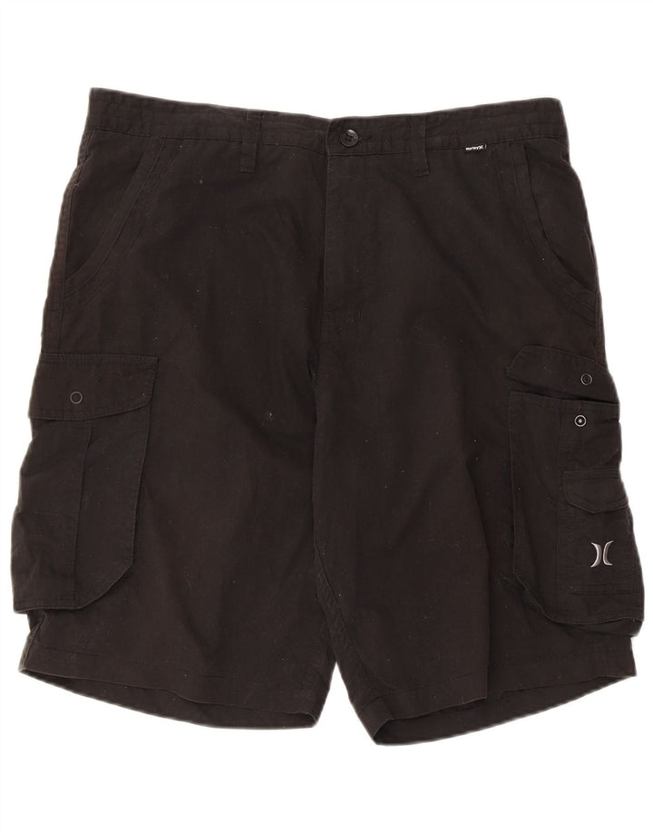 Hurley Shorts Cargo Para Hombre W34 Grande Algodón Negro