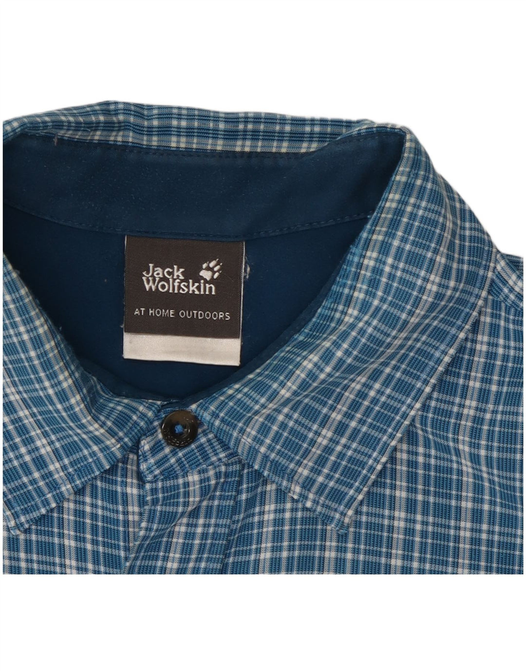 Jack Wolfskin Camisa de franela para hombre UK 36/38 Medium Blue Check
