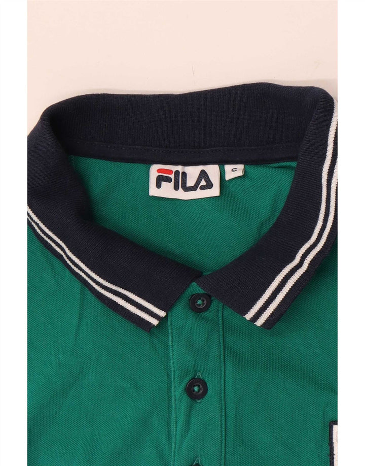 Polo Fila Hombre Pequeño Color Verde Bloque De Color
