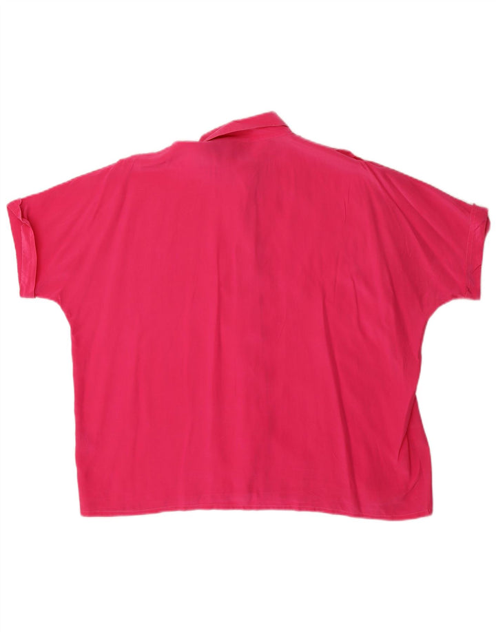 BALLOON Blusa de manga corta para mujer UK 40 XL Seda rosa