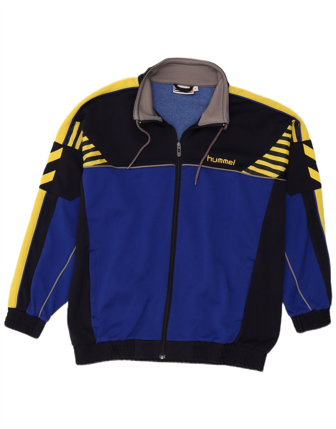 HUMMEL Chaqueta superior de chándal para hombre XL Poliéster color block azul