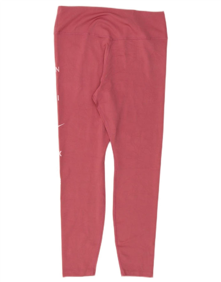 Nike - Leggings gráficos Dri Fit para mujer, talla 40, poliéster rosa grande