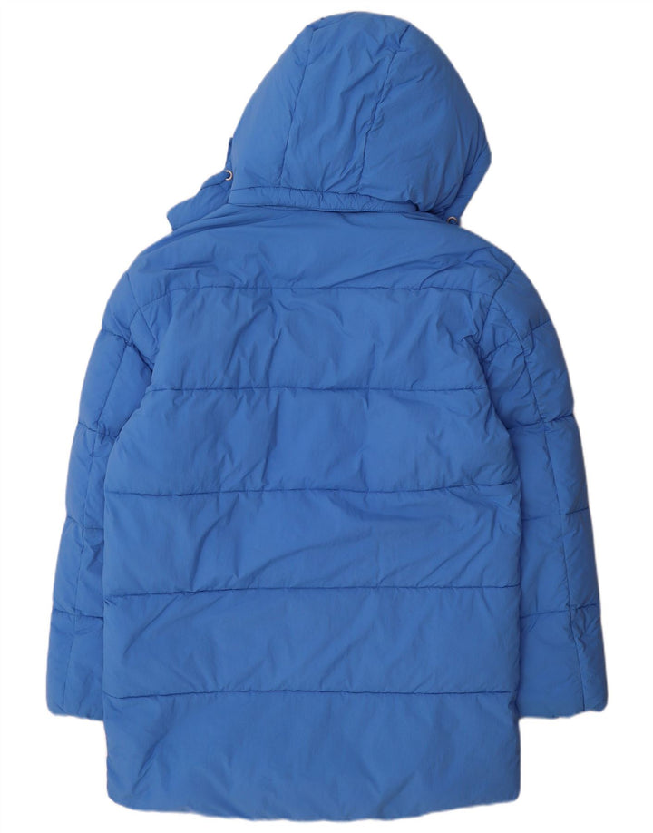 Tommy Hilfiger Abrigo acolchado con capucha para hombre UK 36 Small Azul Poliamida