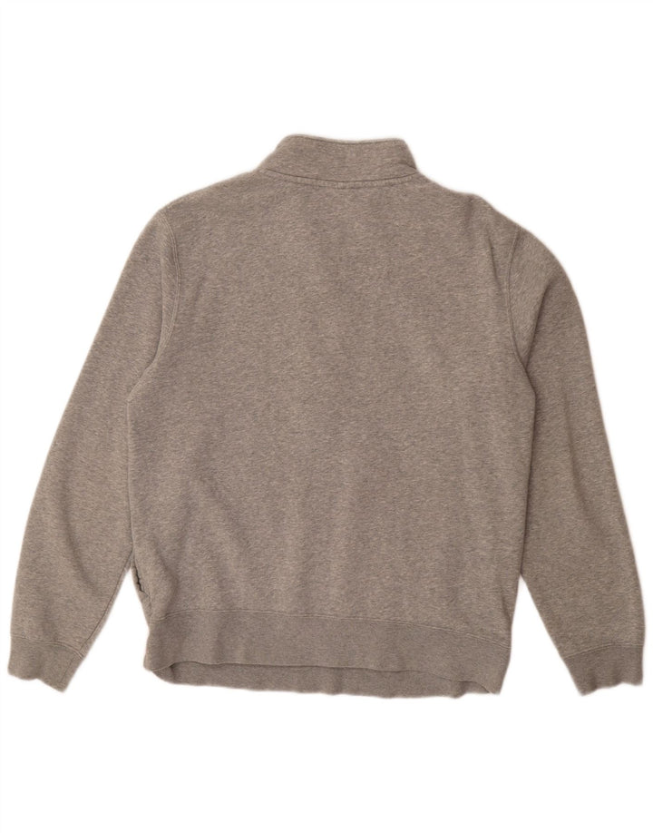 NIKE Hombre Zip Neck Sudadera Jumper Grande Gris Algodón