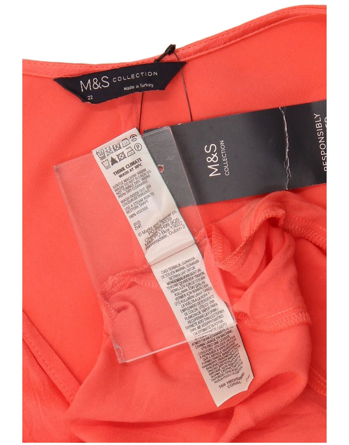 Marks & Spencer Vestido maxi regular para mujer UK 22 3XL Viscosa naranja