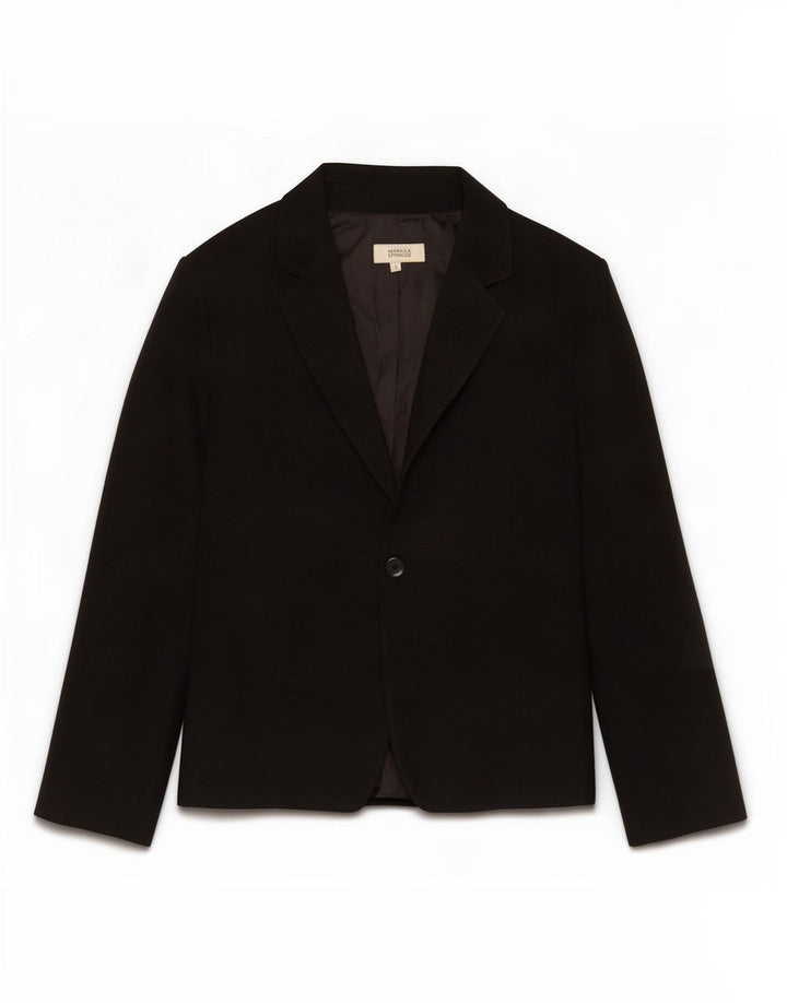 Marks & Spencer Chaqueta tipo blazer con 1 botón para mujer UK 40 Mediano Poliéster negro