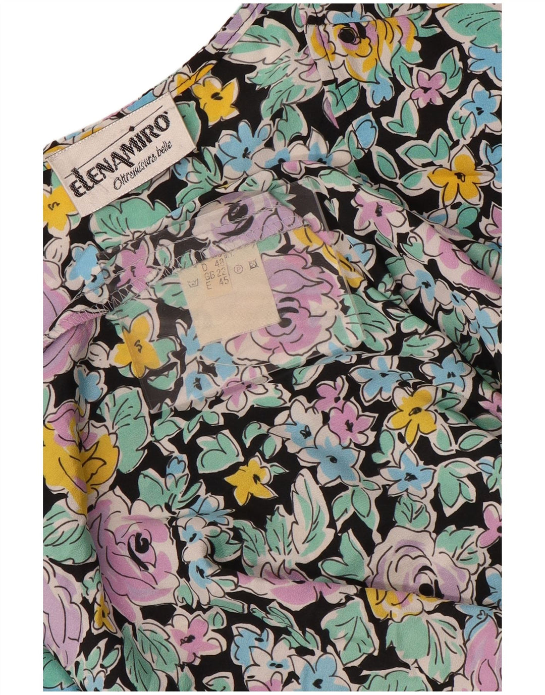 ELENA MIRO Vestido Peplum de Manga Larga para Mujer UK 22 3XL Multicolor Floral