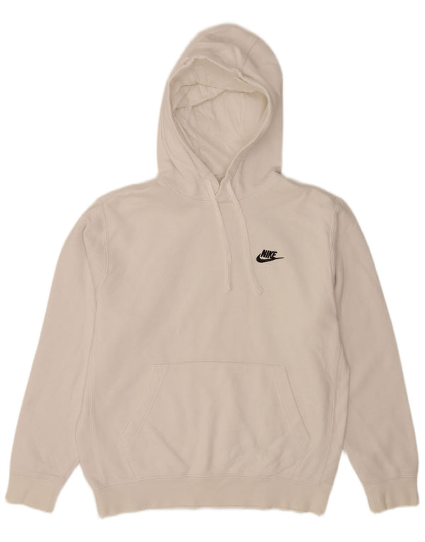 Nike - Sudadera con capucha para hombre, talla pequeña, algodón blanco