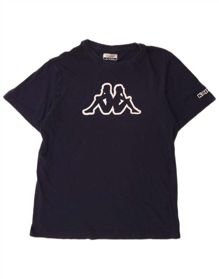 Kappa - Camiseta gráfica para hombre, talla grande, azul marino