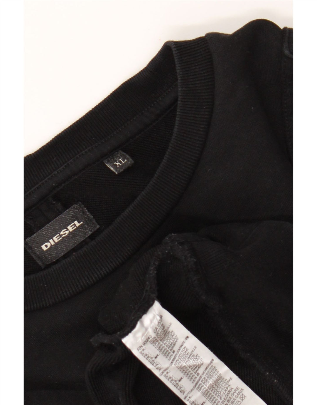 Diesel Hombre Sudadera Jumper XL Negro Algodón