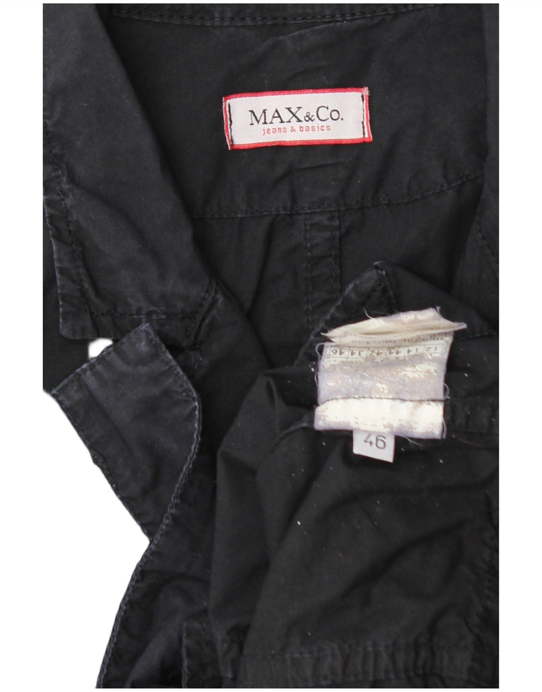 MAX & CO. Chaqueta tipo blazer de 3 botones para mujer IT 46 Grande Negro