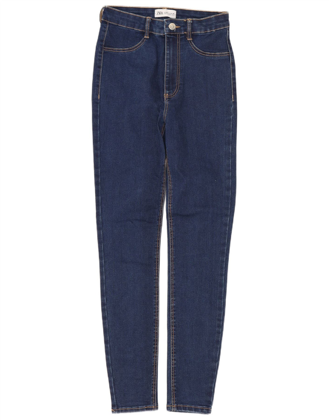 ZARA Mujer Vaqueros Skinny EU 36 XS W26 L28 Azul Marino