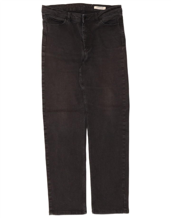 Marks & Spencer Vaqueros rectos regulares para mujer UK 46 Large W32 L30 Negro
