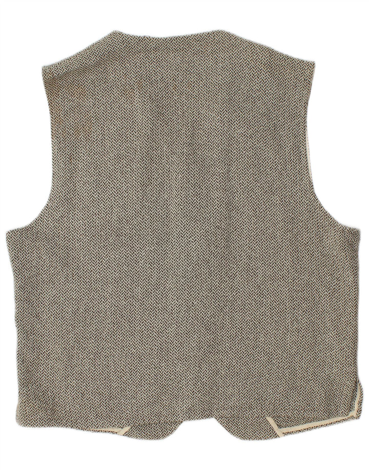 Ted Baker Chaleco de ajuste regular para hombre talla 4 grande gris en espiga