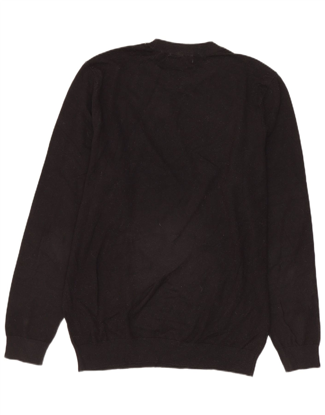 Zara - Jersey de cuello redondo para mujer, talla 40, talla mediana, viscosa negra