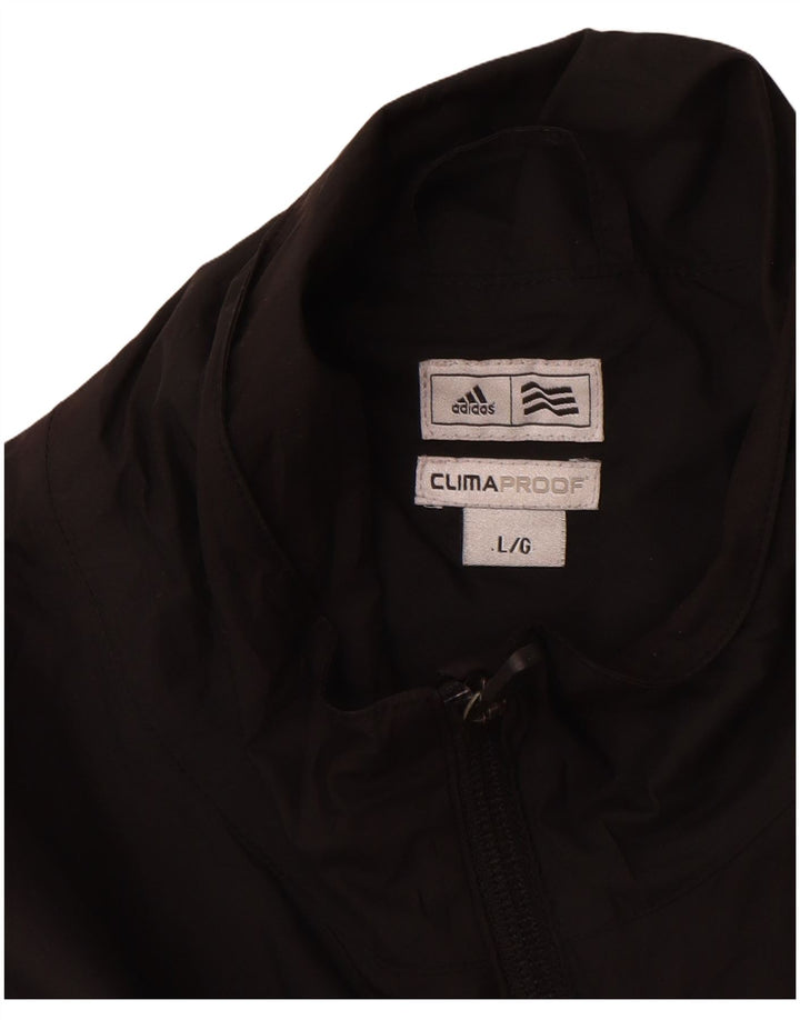 Adidas Mens Clima Proof Chándal Top Chaqueta Grande Negro