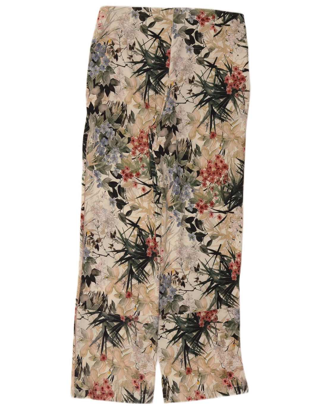 Zara Mujer Pantalón Chino Recto Mediano W28 L29 Multicolor Floral