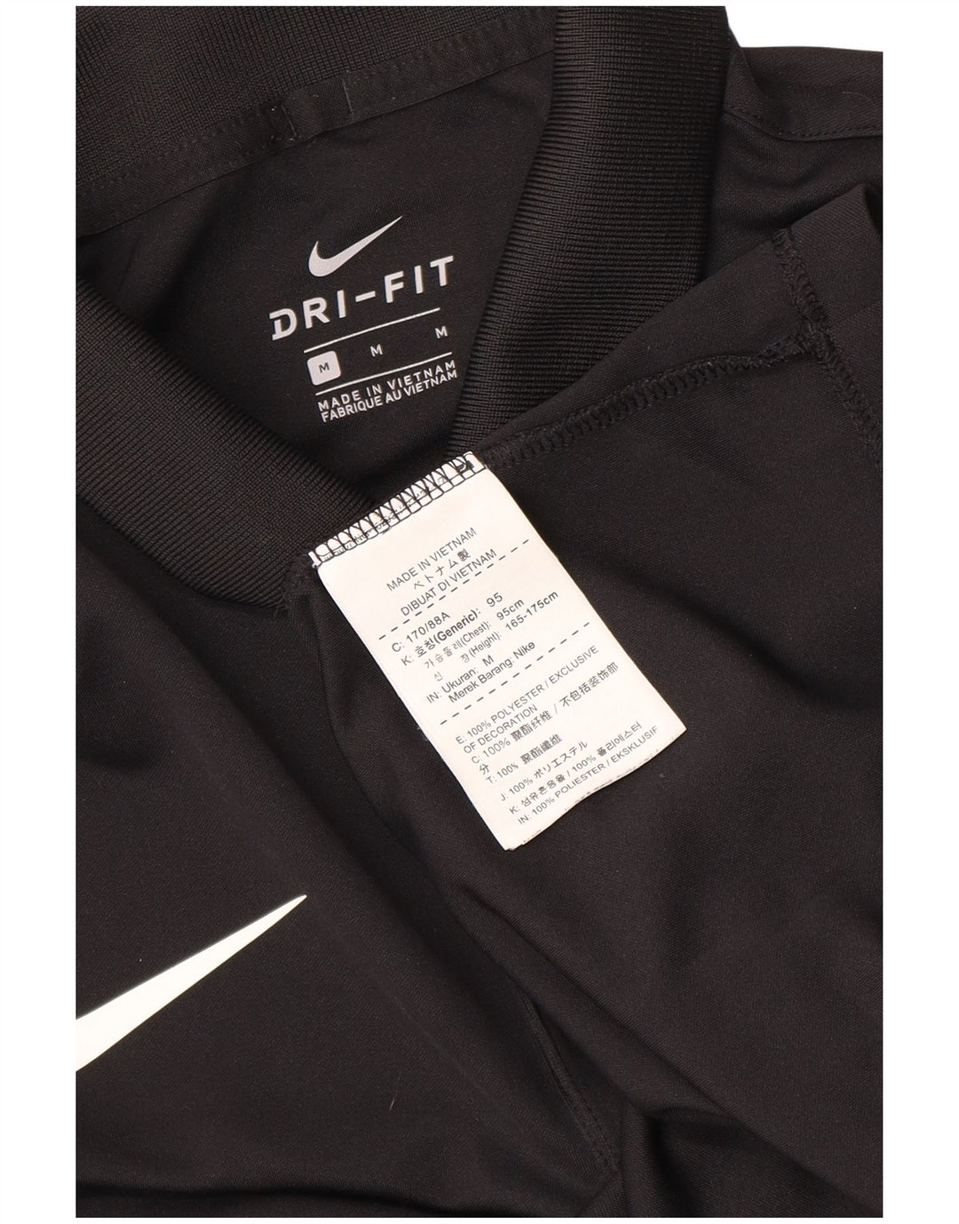 Nike Polo gráfico para hombre Poliéster negro mediano