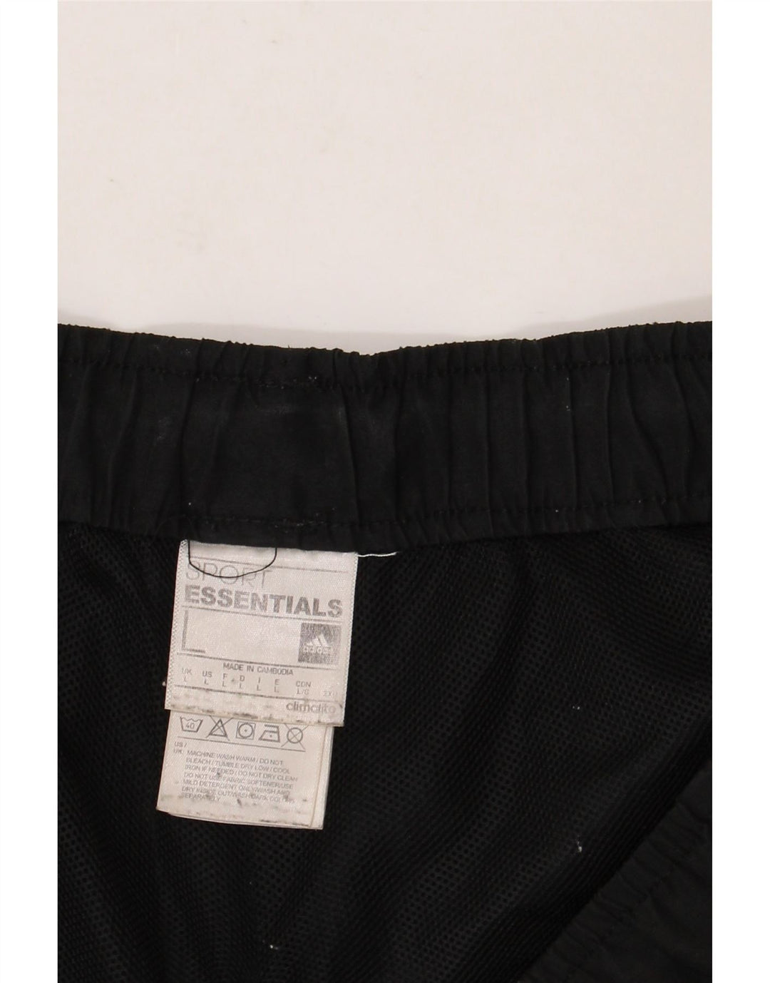ADIDAS Pantalones cortos deportivos Climalite para hombre Poliéster negro grande
